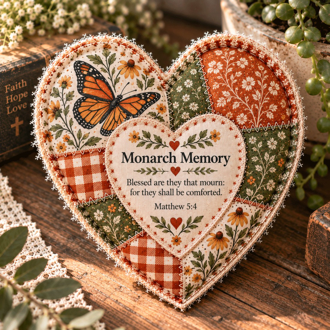 💗Faith & Comfort Patchwork Heart Decor –A Little Reminder That You’re Never Alone（🎁 Buy 2, Get 1 FREE）