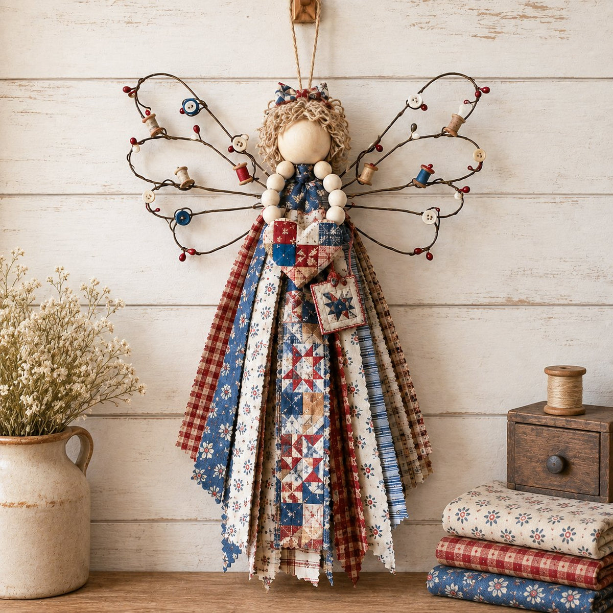 🪽 Angel Fabric Hanging DIY Kit – Create a Handmade Angel Full of Meaning（🎁 Buy 2, Get 1 FREE）