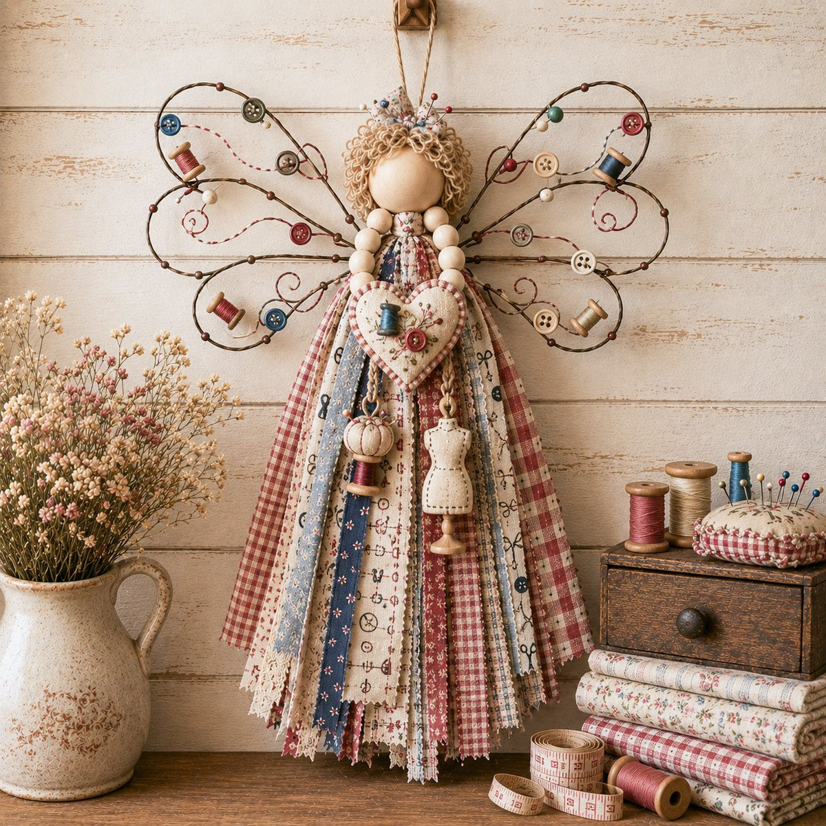 🪽 Angel Fabric Hanging DIY Kit – Create a Handmade Angel Full of Meaning（🎁 Buy 2, Get 1 FREE）
