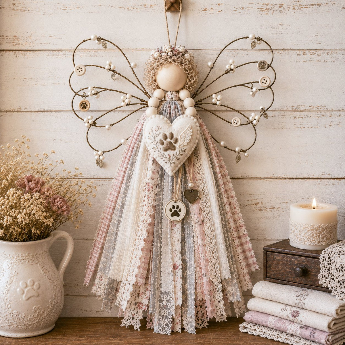 🪽 Angel Fabric Hanging DIY Kit – Create a Handmade Angel Full of Meaning（🎁 Buy 2, Get 1 FREE）
