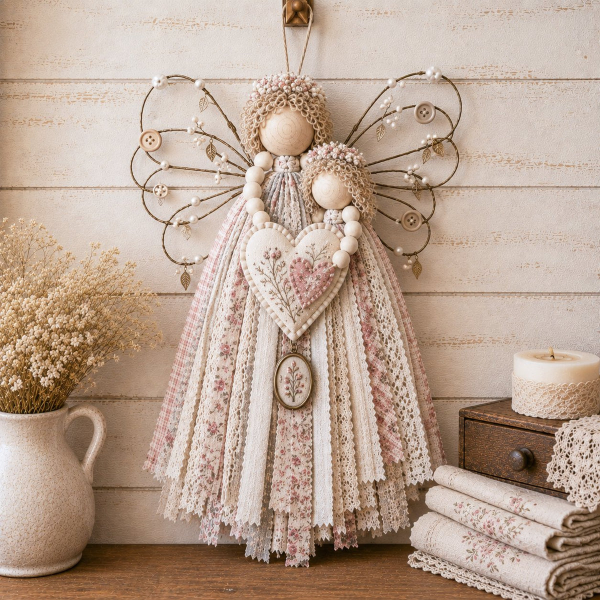 🪽 Angel Fabric Hanging DIY Kit – Create a Handmade Angel Full of Meaning（🎁 Buy 2, Get 1 FREE）