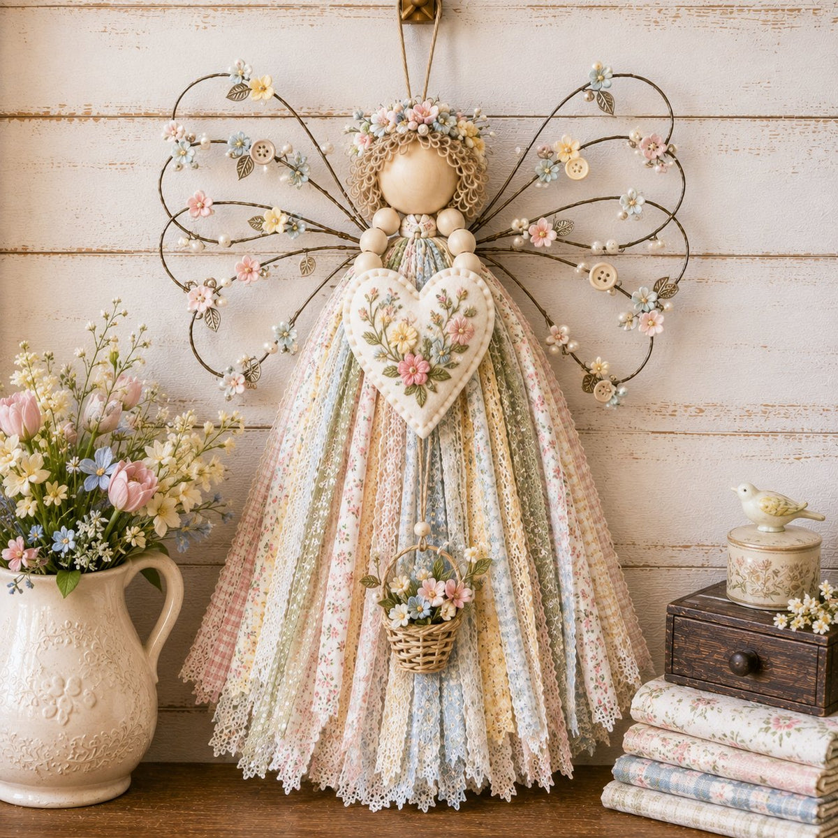 🪽 Angel Fabric Hanging DIY Kit – Create a Handmade Angel Full of Meaning（🎁 Buy 2, Get 1 FREE）