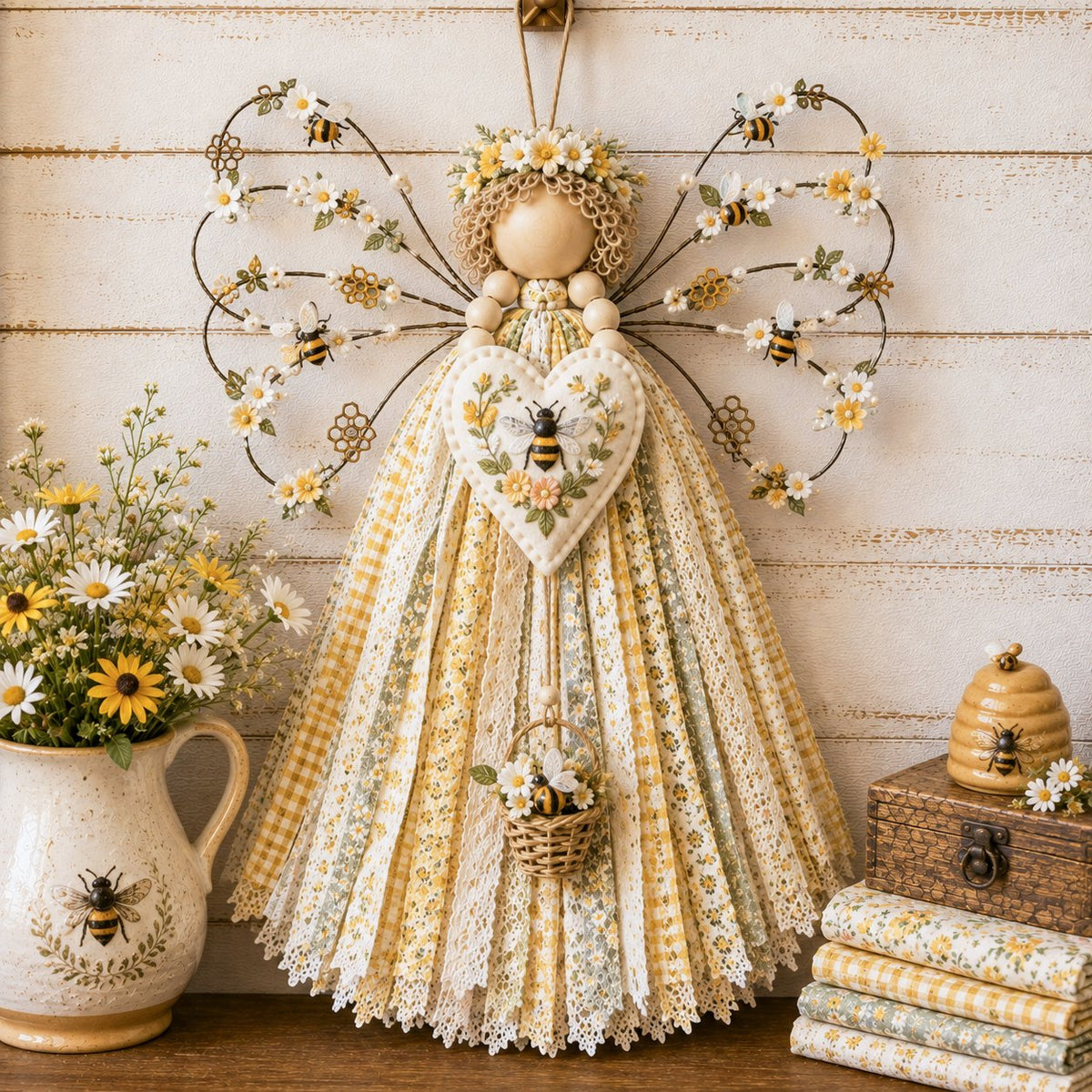 🪽 Angel Fabric Hanging DIY Kit – Create a Handmade Angel Full of Meaning（🎁 Buy 2, Get 1 FREE）