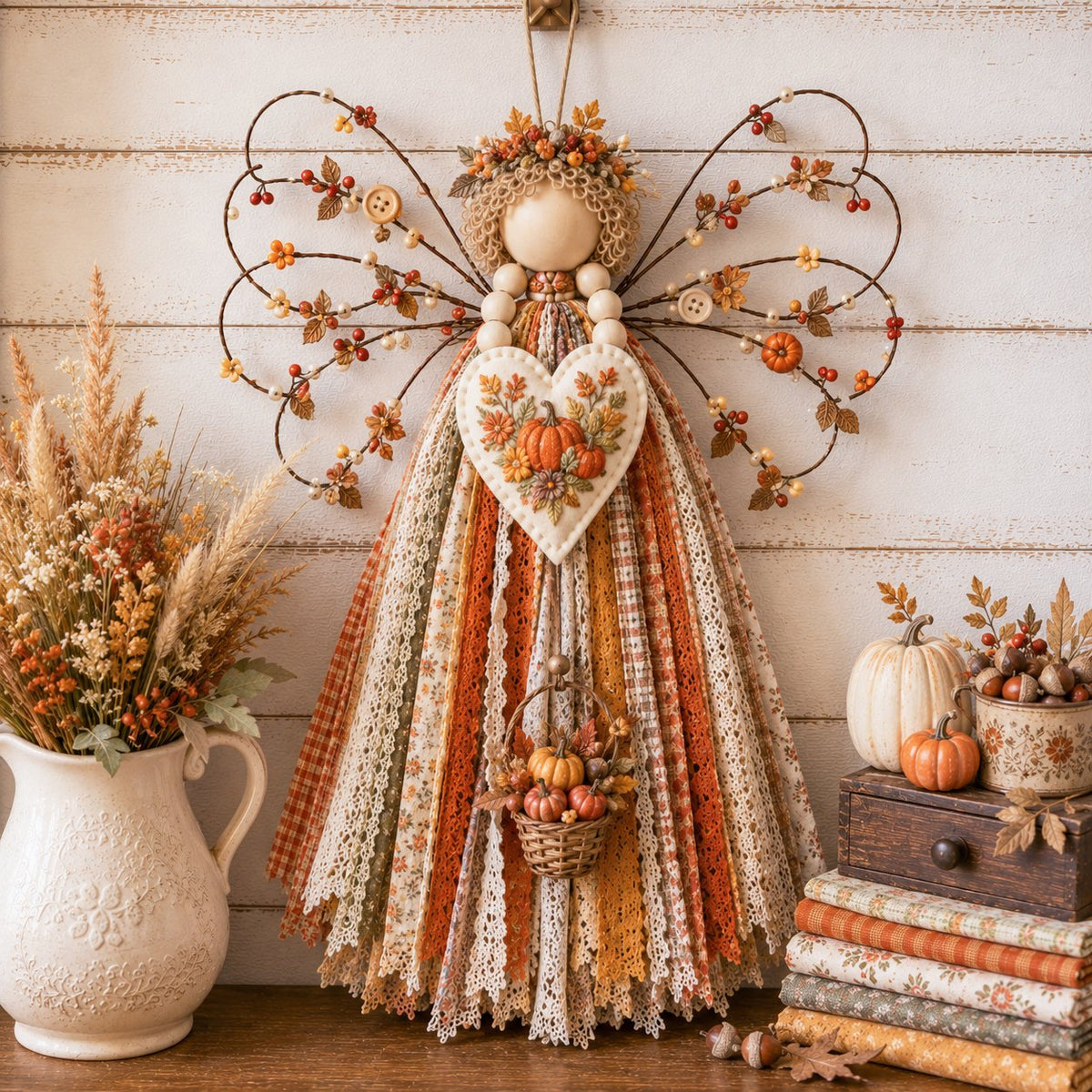 🪽 Angel Fabric Hanging DIY Kit – Create a Handmade Angel Full of Meaning（🎁 Buy 2, Get 1 FREE）