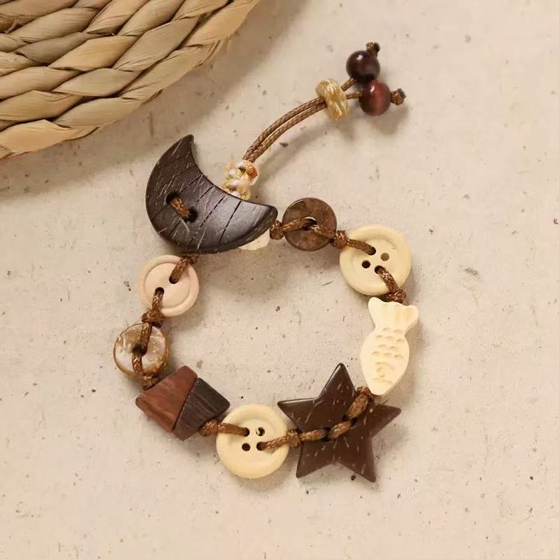 💐Handcrafted Button Charm Bracelet Unique Details. Cozy Style. Made to Feel Like Yours.
