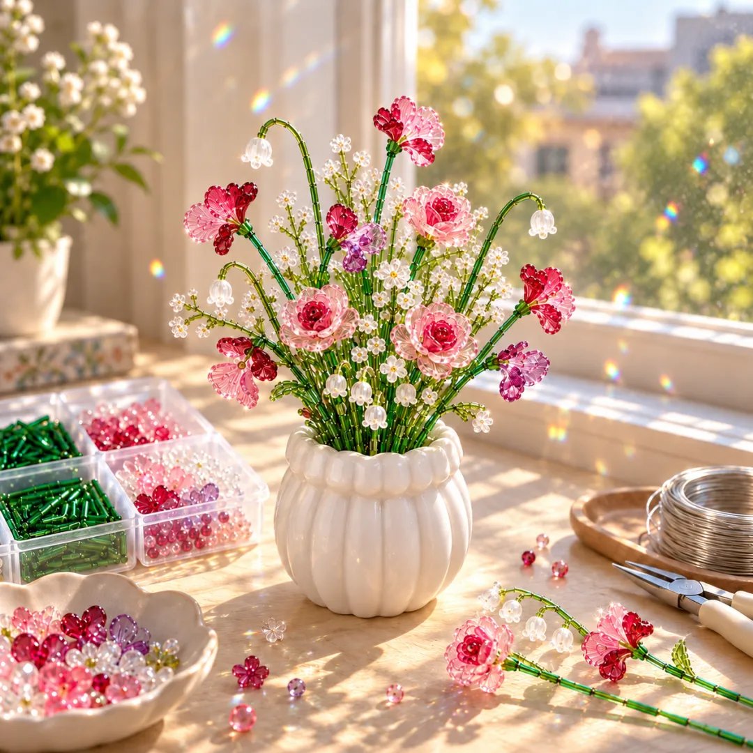 🌺DIY Beaded Wildflower Bouquet Kit – Handmade Crystal Flower Craft Set🎁Buy 2 Get 1 FREE — Add Any 3 Pcs To Cart🎉