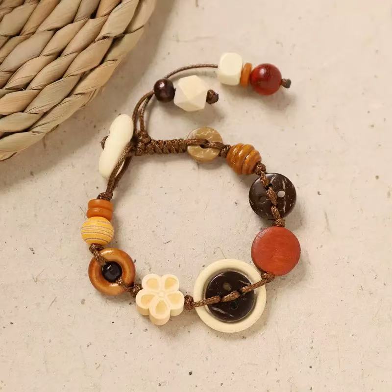 💐Handcrafted Button Charm Bracelet Unique Details. Cozy Style. Made to Feel Like Yours.