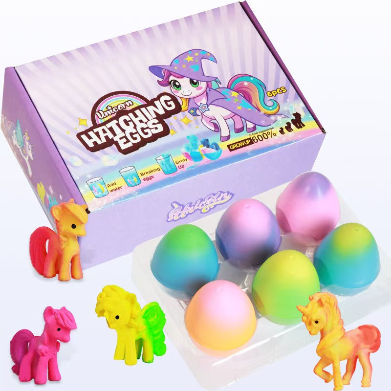 🦄Magical Hatching Unicorn Eggs✨6 Pack Enchantment & Surprise💦Water-Grow & Spark Joy — Kids’ Enchanted Surprise Toy🎁