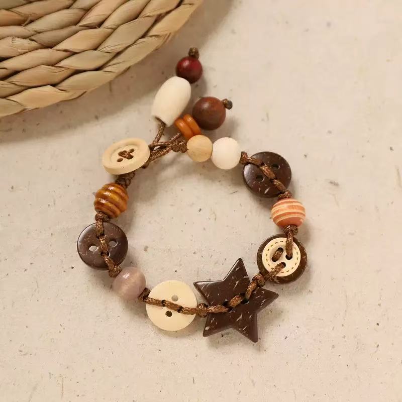 💐Handcrafted Button Charm Bracelet Unique Details. Cozy Style. Made to Feel Like Yours.