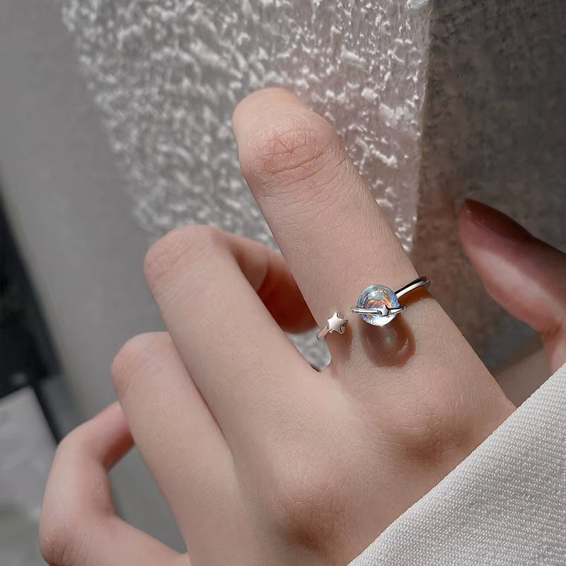 💍Sterling  Adjustable Open Spinner Hug Ring for Teens