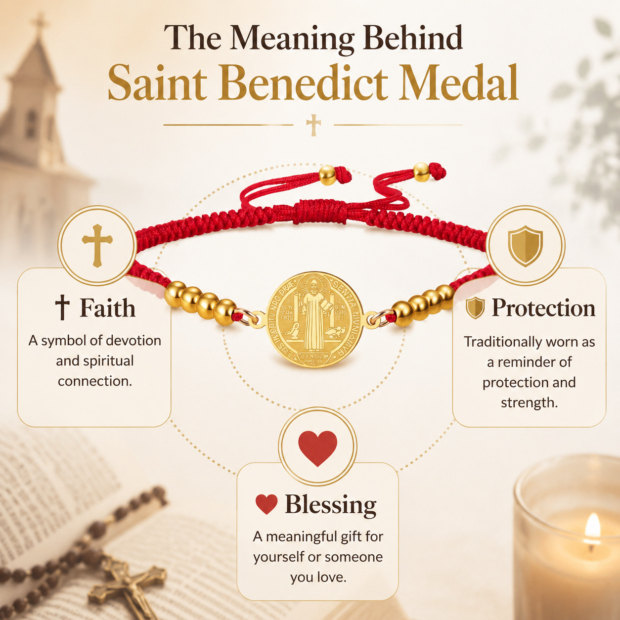 ✝️Saint Benedict Protection Bracelet— A Symbol of Faith. A Reminder of Protection.