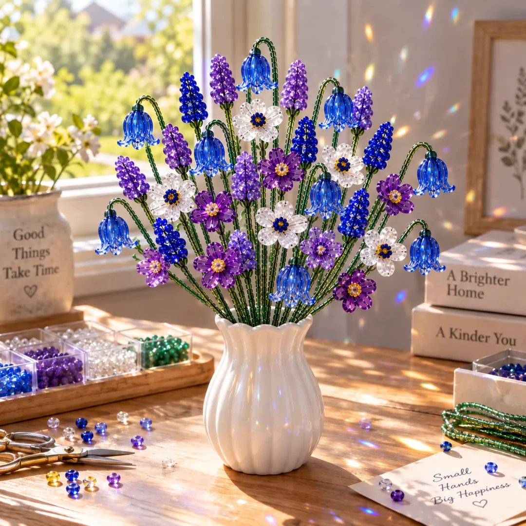 🌺DIY Beaded Wildflower Bouquet Kit – Handmade Crystal Flower Craft Set🎁Buy 2 Get 1 FREE — Add Any 3 Pcs To Cart🎉