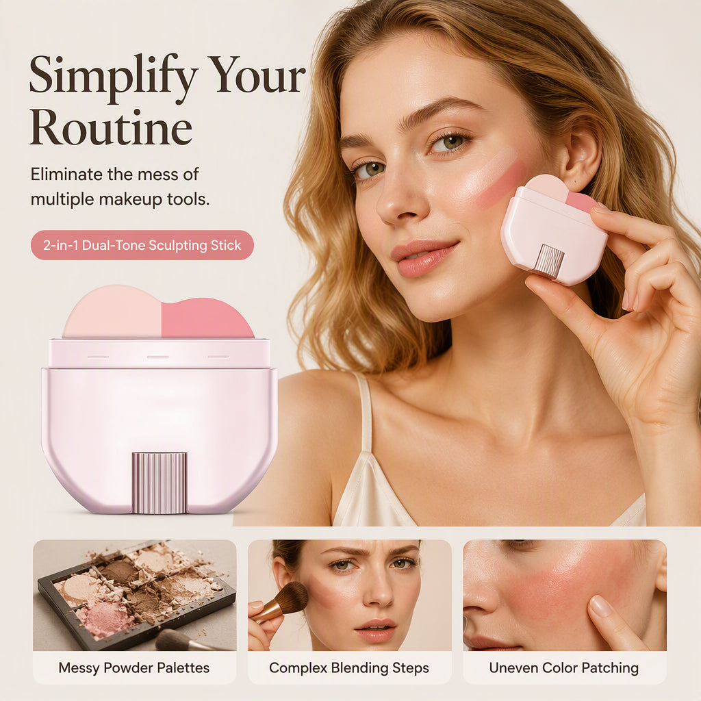 🪞2-in-1 Long-Lasting Highlighter & Blush Stick