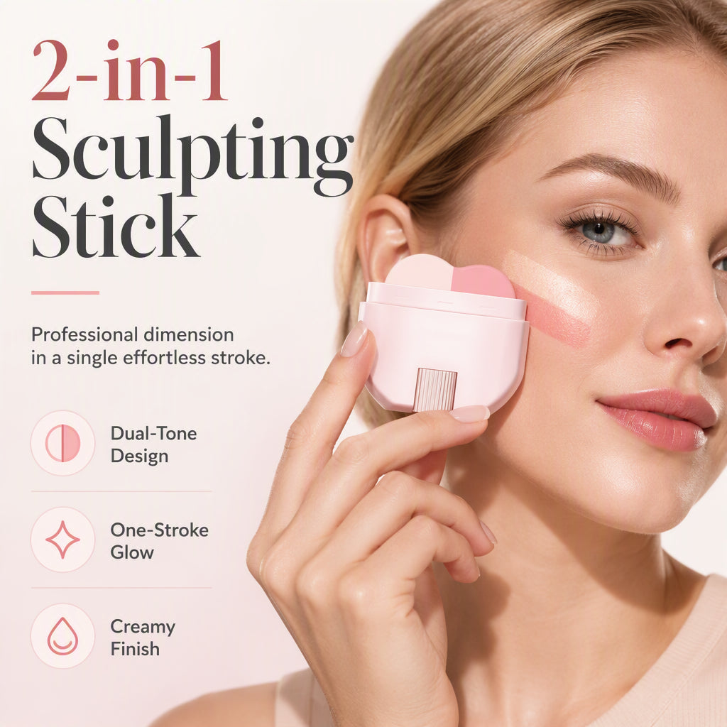 🪞2-in-1 Long-Lasting Highlighter & Blush Stick