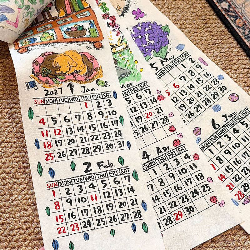 🔥🎁New! 50% OFF🔥Creative 2027 – Wall Calendar in a Long Roll Format