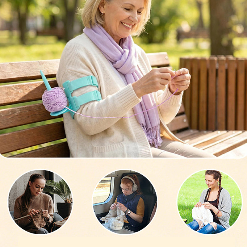 📢📢50% OFF !! ⏰Wearable Arm Yarn Holder with Adjustable Dual Straps