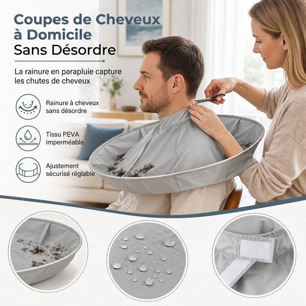 ✂️ 50% OFF! 💇 💇 Gray Hair Salon Cape for Adults – Breathable & Odor-Free, for Cutting & Coloring