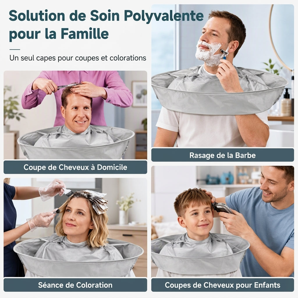 ✂️ 50% OFF! 💇 💇 Gray Hair Salon Cape for Adults – Breathable & Odor-Free, for Cutting & Coloring