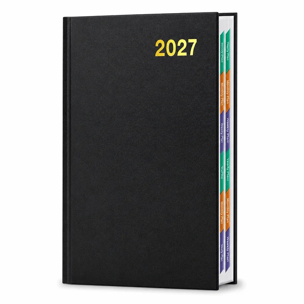 A5 Daily Planner with Colored Monthly Tabs