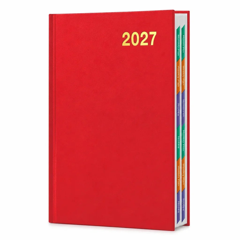 A5 Daily Planner with Colored Monthly Tabs