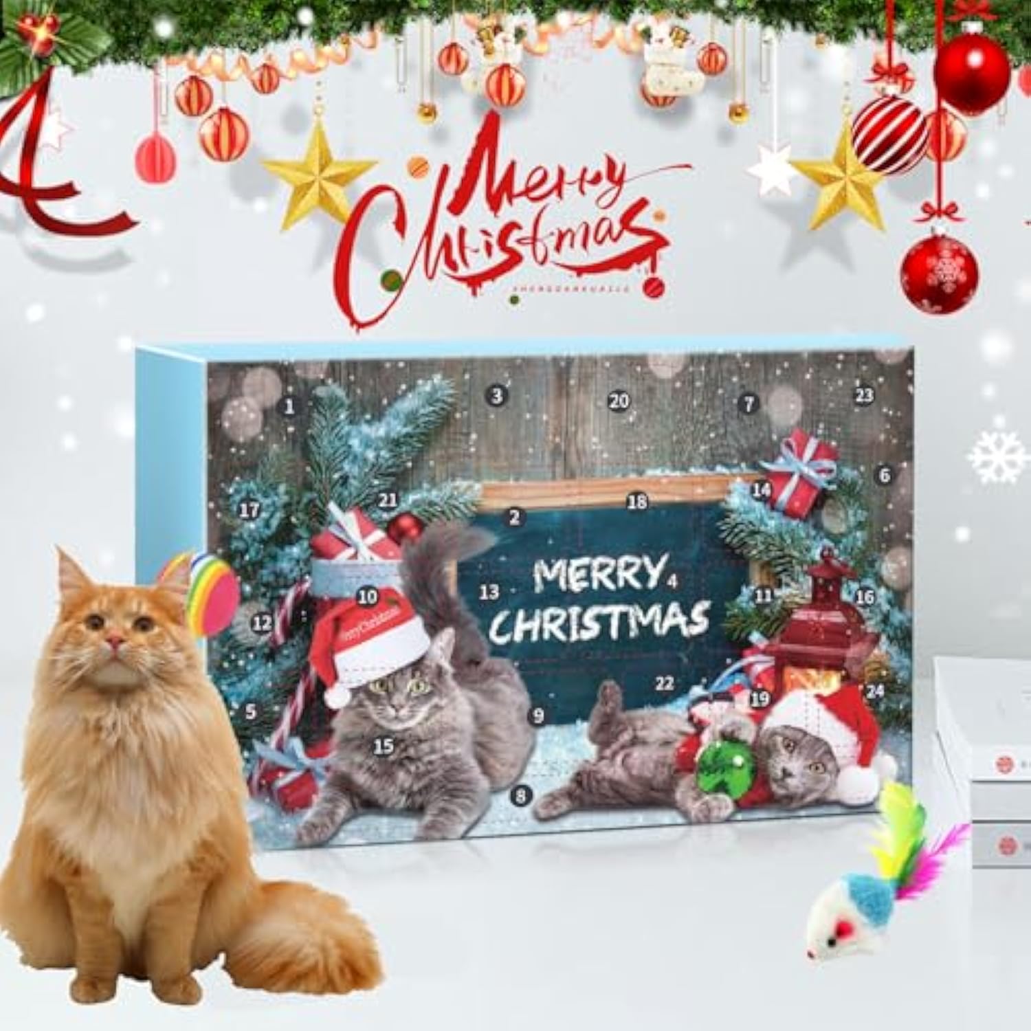 🔥HOT SOLD-Kitten Advent Calendar, Christmas Interactive Cat Toys